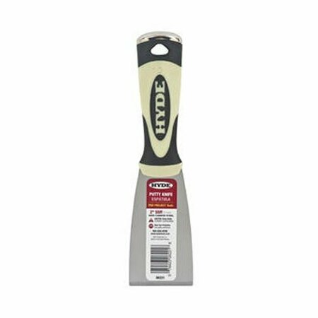 HYDE TOOLS Putty Knife, 2 in. Stiff Pro 06221